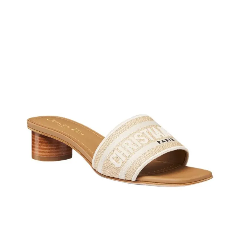DIOR Dway Slide Slippers 3.5cm Women's Beige-2