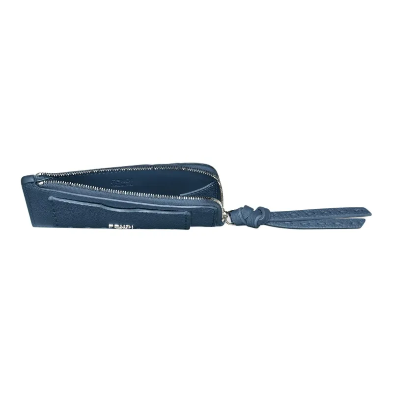 FENDI Peekaboo Calfskin Card Holder Women's Blue-2