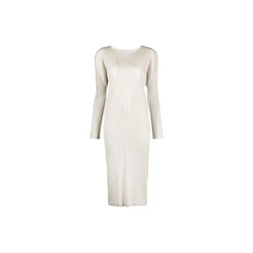 PLEATS PLEASE ISSEY MIYAKE Long-Sleeved Dresses Women's White