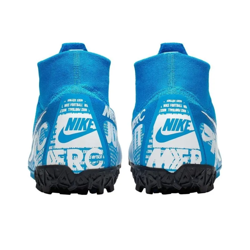 Nike Mercurial Superfly 7 Anti Slip Wear Resistant Soccer Shoes Unisex Blue White-2