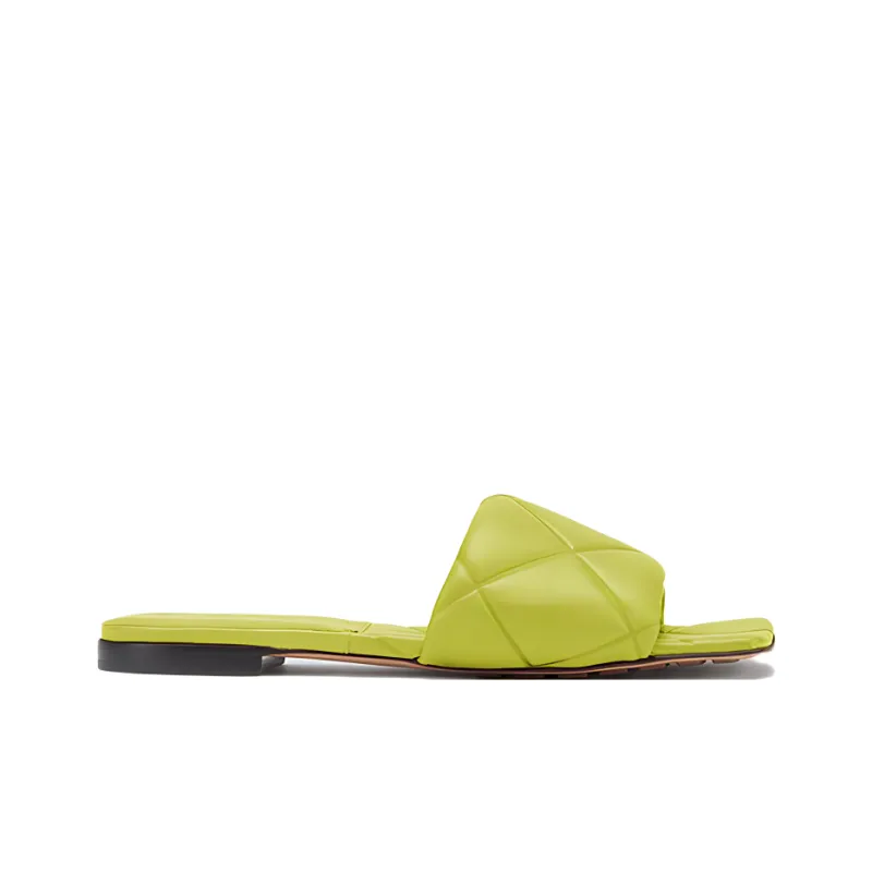 Bottega Veneta Lido Abrasion Resistant Slide Slippers Women's Yellow-1