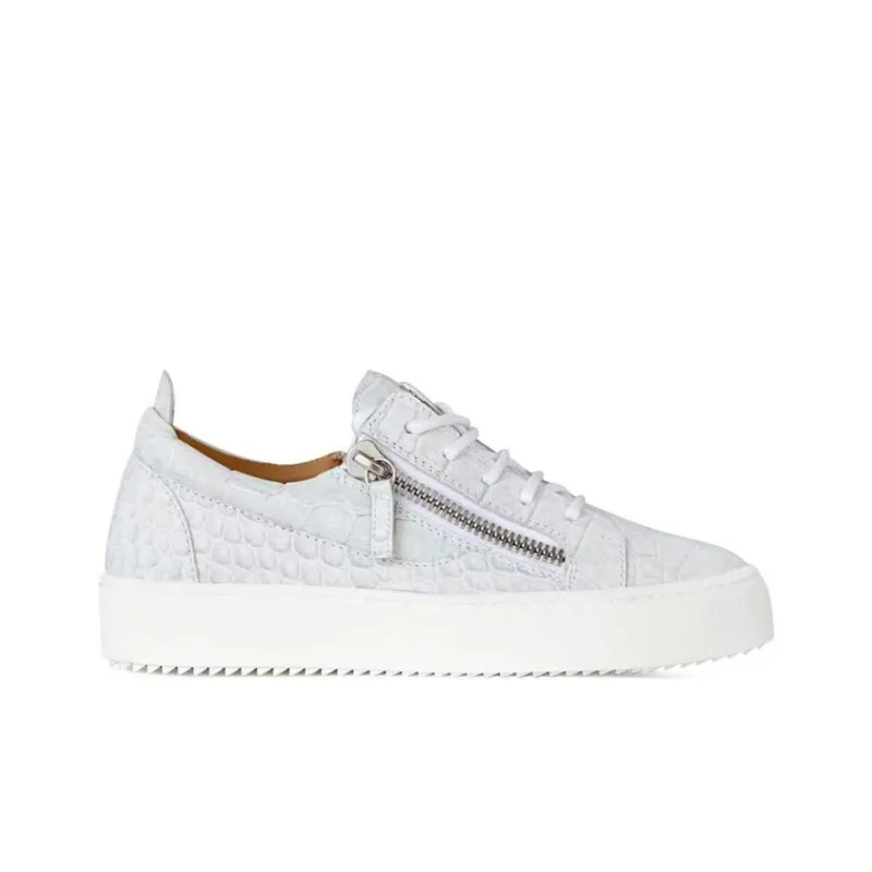 Giuseppe Zanotti/GZ Low Top Skateboard Shoes Women's White-1