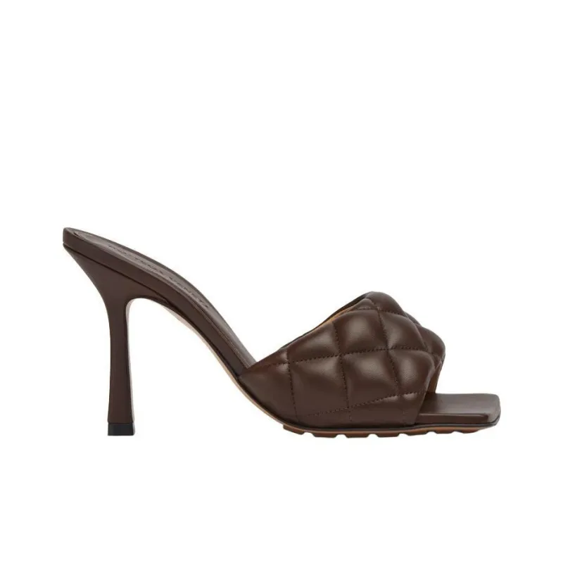 Bottega Veneta Padded Slide Slippers Women's Chocolate-1