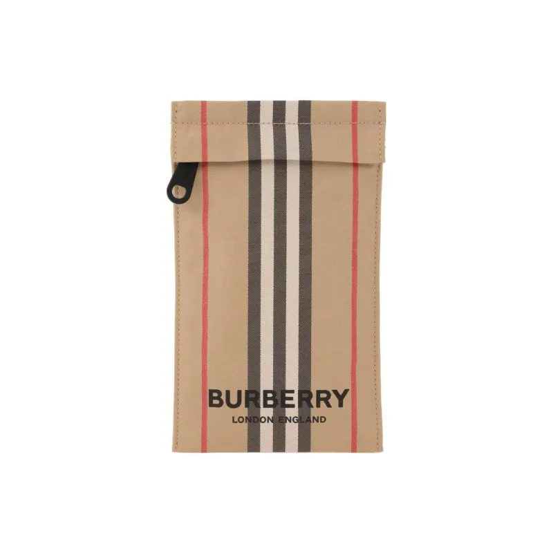 Burberry Fabric Coin Purse Women's Beige-0