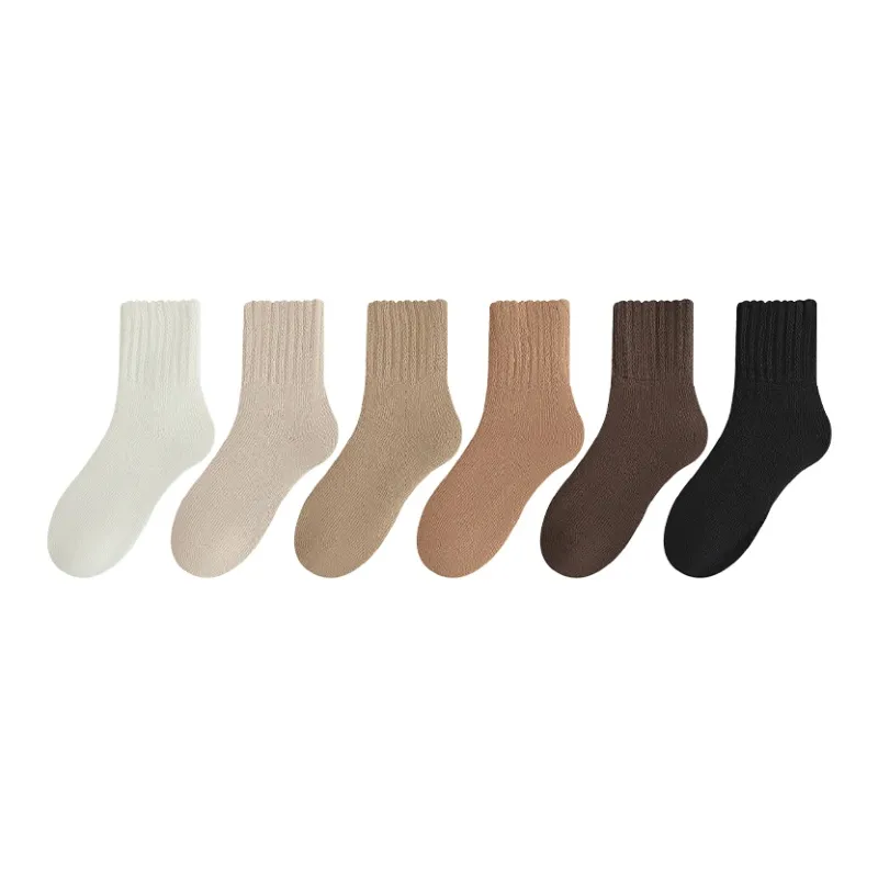 MIIOW Mid Calf Socks Women's 6 Pack-0