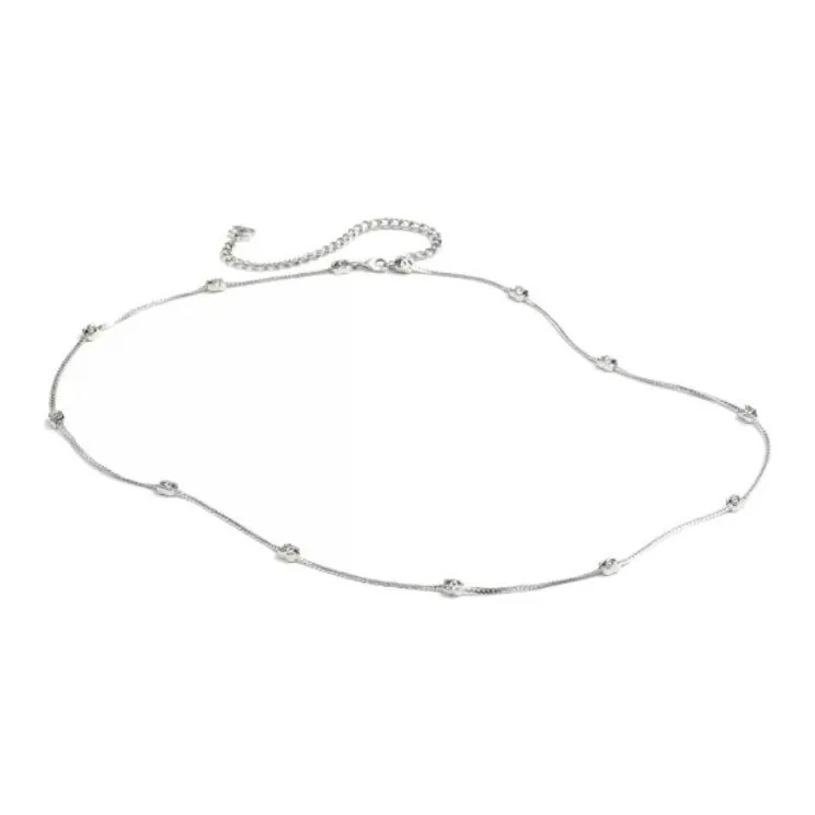 CHANEL [24B New Arrival]Solid Color Chain Design Metal Waist Chains Women's Silver-0