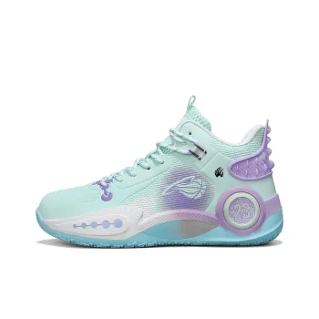 Animal Claws Slip Resistant Lightweight Rebound Mid Top Basketball Shoes Unisex Light Green
