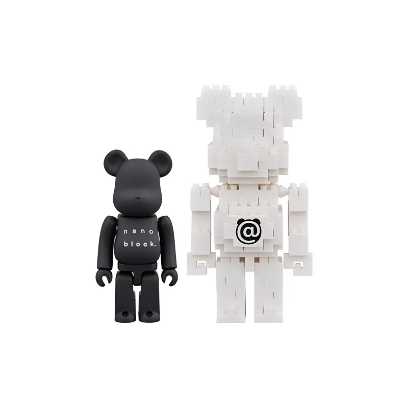 BE@RBRICK x Nanoblock Black And White Set Combination Trendy Figures 9.5cm-0