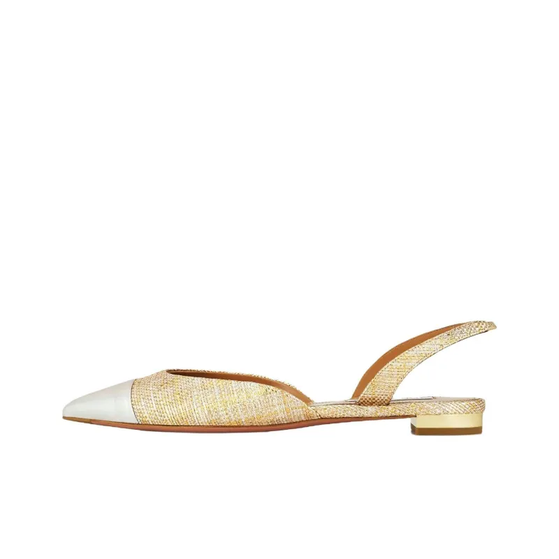 AQUAZZURA Milanese Casual Single Shoes Women's Gold-0