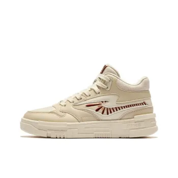 Erke Be Brave 2.0 High Top Skateboard Shoes Women's Egg Cream Gray Birch Wood