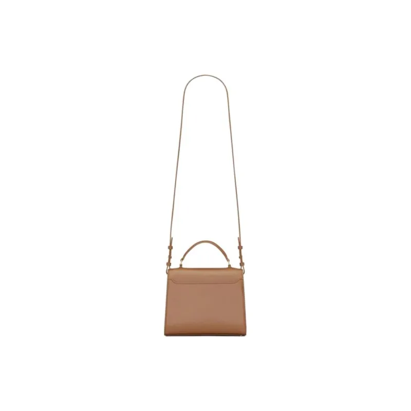 SAINT LAURENT Calfskin Portable Crossbody Bag, Shoulder Bag Mini Women's Brown-4