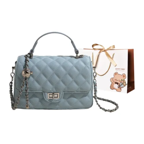 ERANGBEAR PU Fashionable High-Quality Versatile Handbag Women's Blue/Black/Ecru