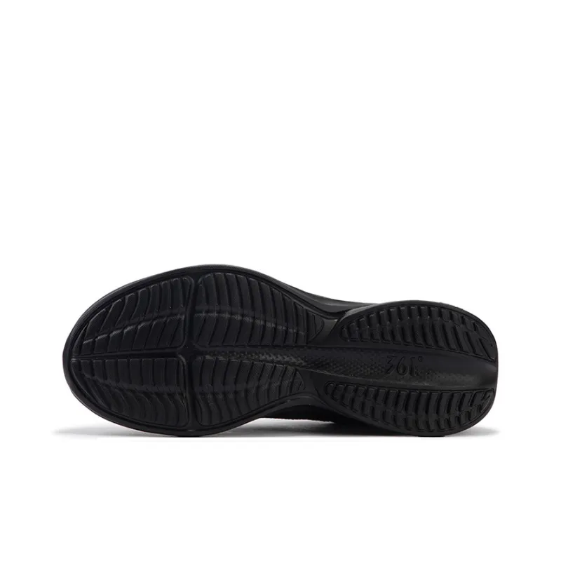361° Anti Slip Wear Resistant Low Top Casual Running Shoes Men's Black Gray-4