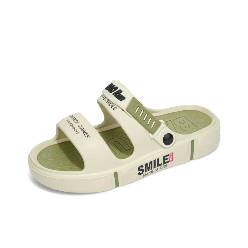 TROADLOP Beach Sandals Unisex Black/Khaki/Green-0