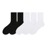 5 Pack[Crew Black 2-Crew White 3][Massage Cut Base]
