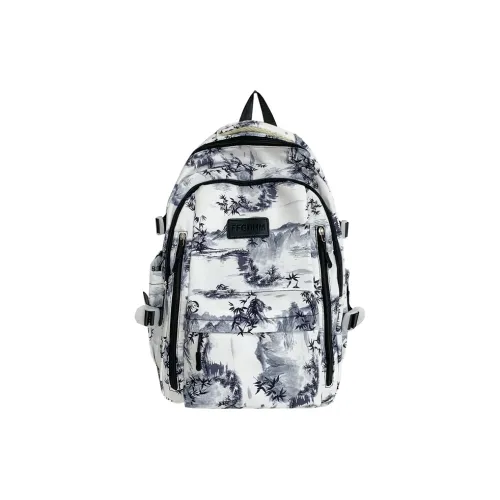 Kaka Tree Composite Cloth Backpack Regular Unisex Multicolor