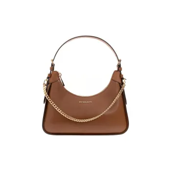 MICHAEL KORS Wilma Leather Crossbody Handbag, Shoulder Bag Women's Leather Brown