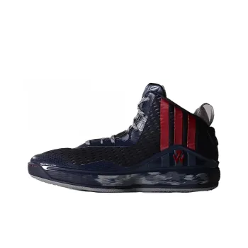 Adidas J Wall 1 Anti Slip Wear Resistant Mid Top Vintage Basketball Shoes Men's Black Red