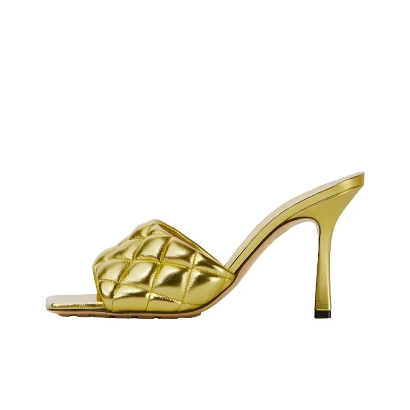 Bottega Veneta Padded Stylish Sandal 9cm Women's Gold-0