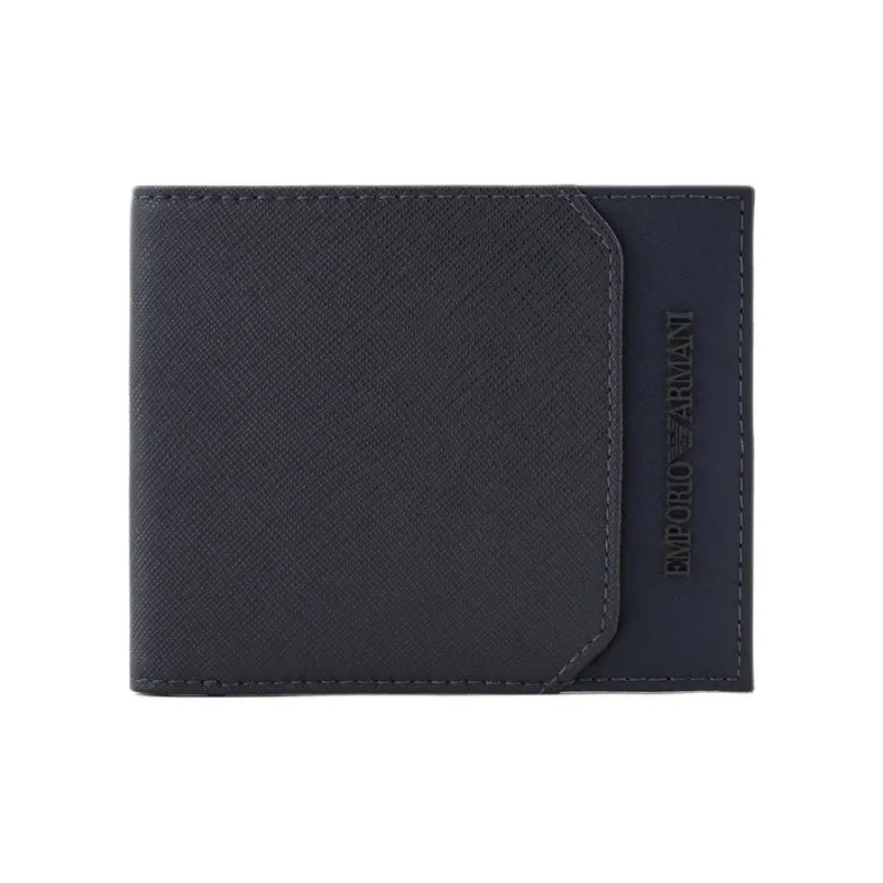 EMPORIO ARMANI PU Polyurethane Wallet Men's Dark Blue-0