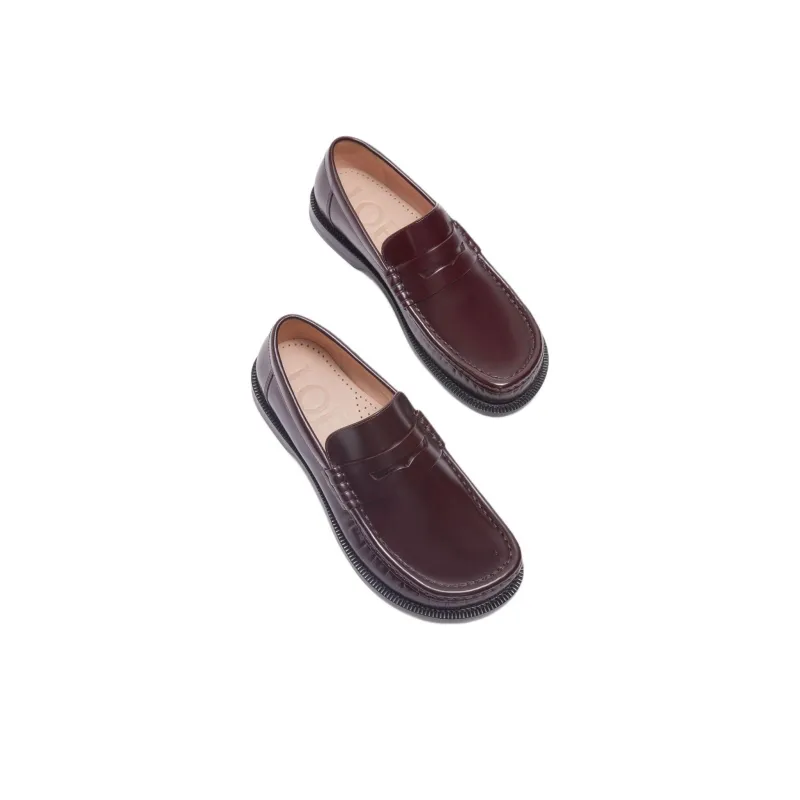 LOEWE Campo Loafers Women's Burgundy-3