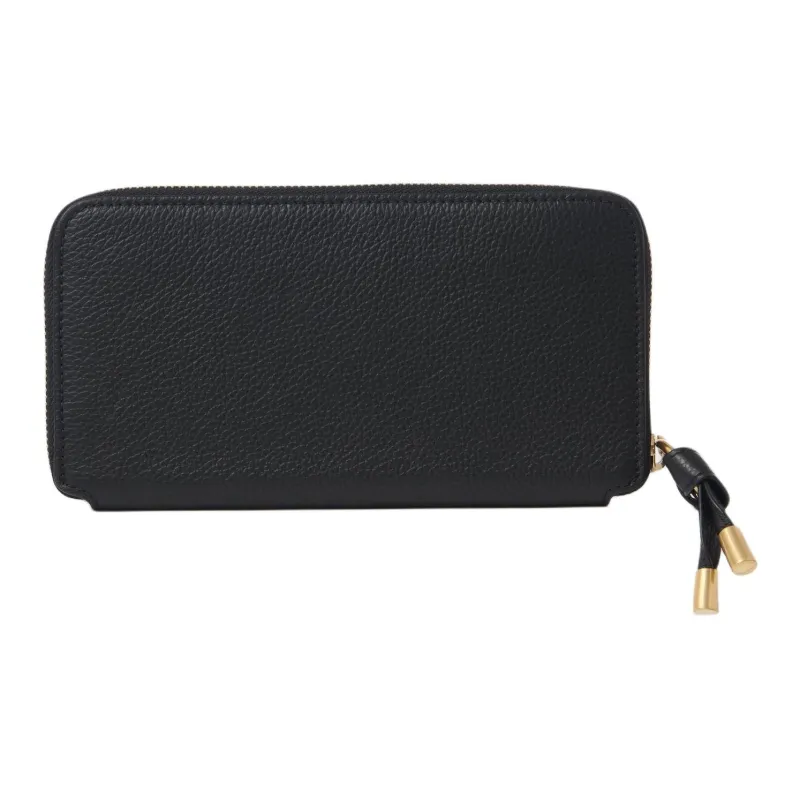 Chloe Marcie Grained Calfskin Wallet Women's Black-1