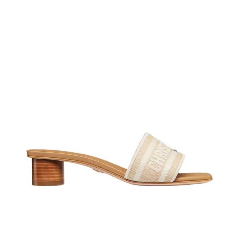 DIOR Dway Slide Slippers 3.5cm Women's Beige-1
