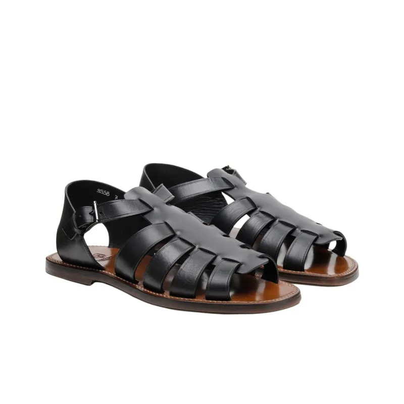 Silvano Sassetti Roman Sandals Men's Black-3