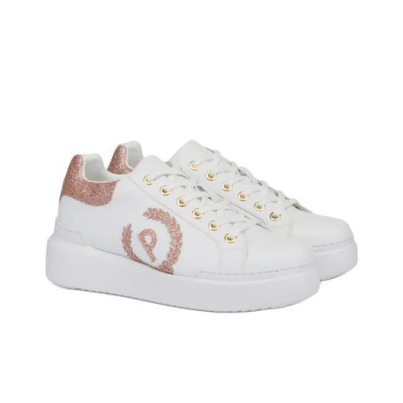 Pollini Carrie Skateboard Shoes 4.5cm Women's White-2