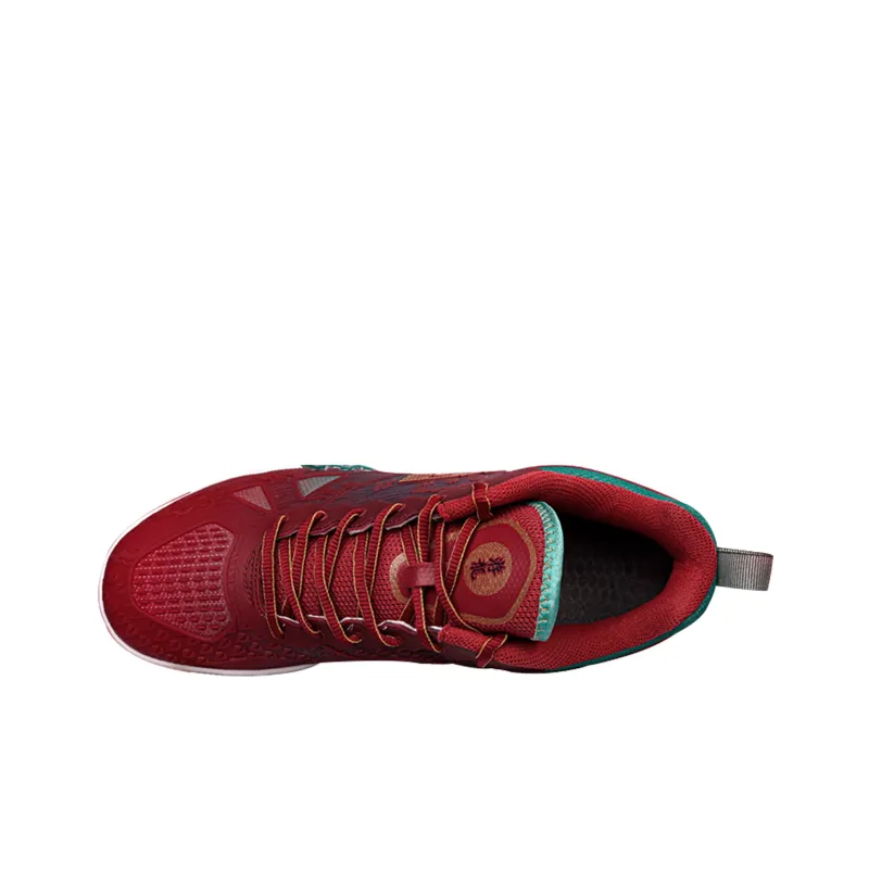 Venson Cushioning Anti-Slip And Wear-Resistant Low-Top Badminton Shoes Unisex Red-1