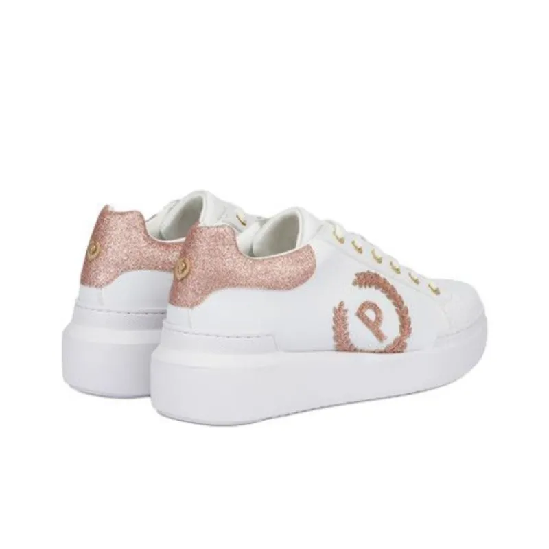 Pollini Carrie Skateboard Shoes 4.5cm Women's White-3