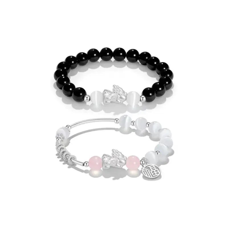 Noritake Obsidian Jade Bracelets Unisex-4