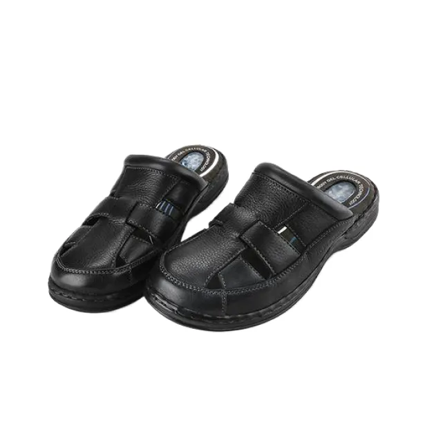 Hush Puppies Slip-Resistant Wrap-toe Slippers Men's Black-1