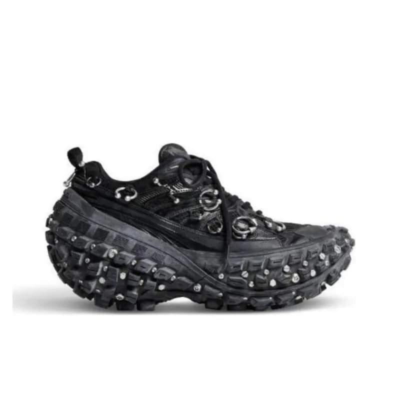 Balenciaga Defender Low Top Casual Shoes Women's Black-1