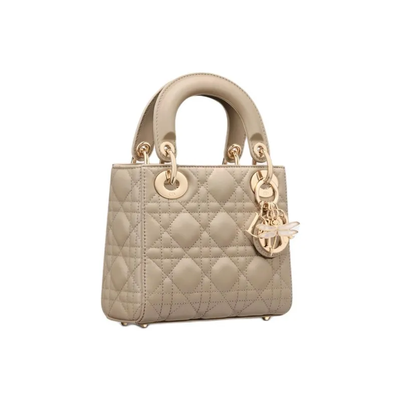 DIOR Lady Dior Lambskin Shoulder Bag Crossbody Bag Handbag Mini Women's Sand-1