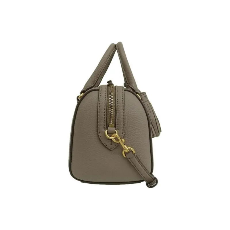 TORY BURCH Leather Shoulder Bag, Crossbody Bag, Handbag Trumpets Women's Gray-2
