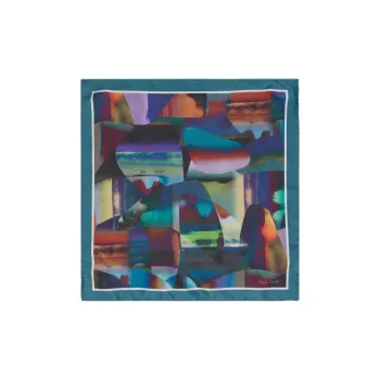 Paul Smith Silk Scarves Unisex Blue