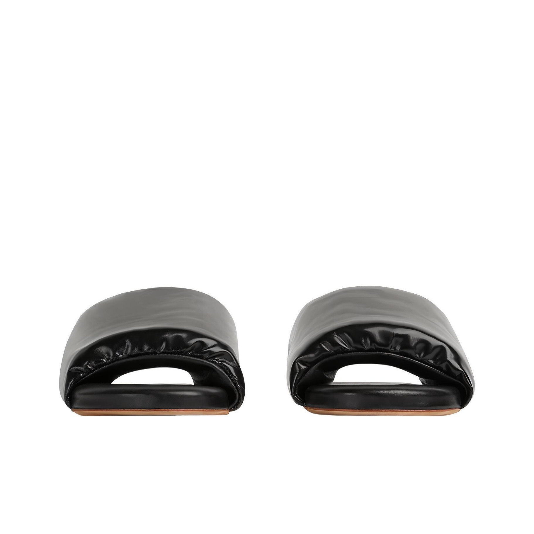【関税込み】Bottega Veneta ブラック Cushion スライド Bottega Veneta WOMEN ACCESSORIES - Black 'Cushion' slides
