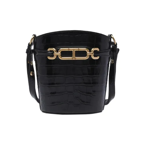 TOM FORD Logo Plaque Embossed Small Bucket Bag