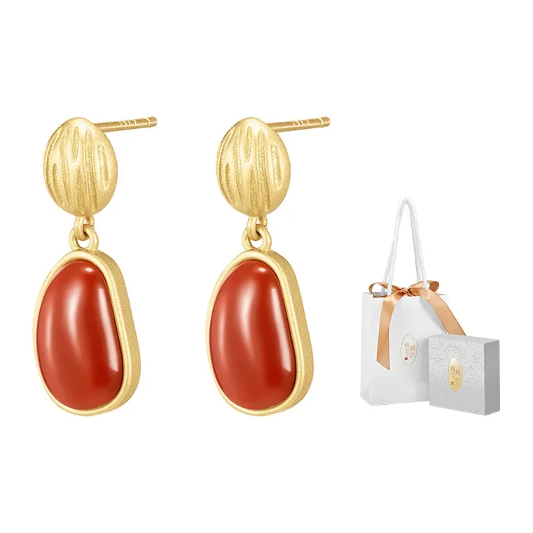 MAMADESHOUHU Agate Jade Earrings Women's-3