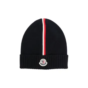 Moncler Logo Patch Knitted Beanie