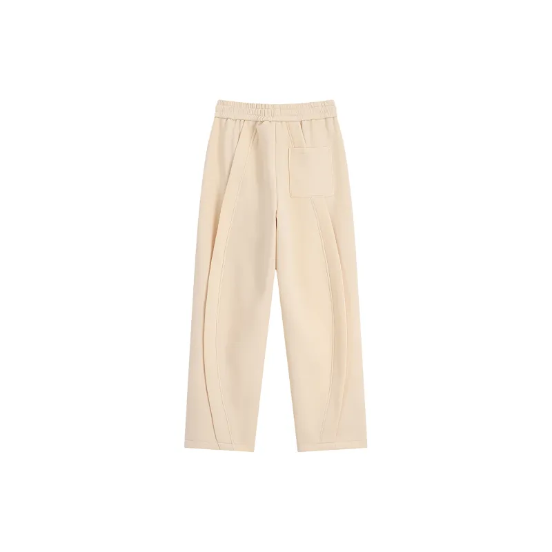 JCUI Casual Pants Unisex Apricot-1