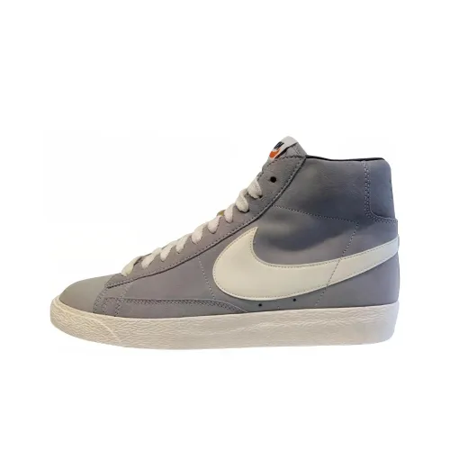 Nike Blazer Skateboard Shoes Men Mid-Top Gray