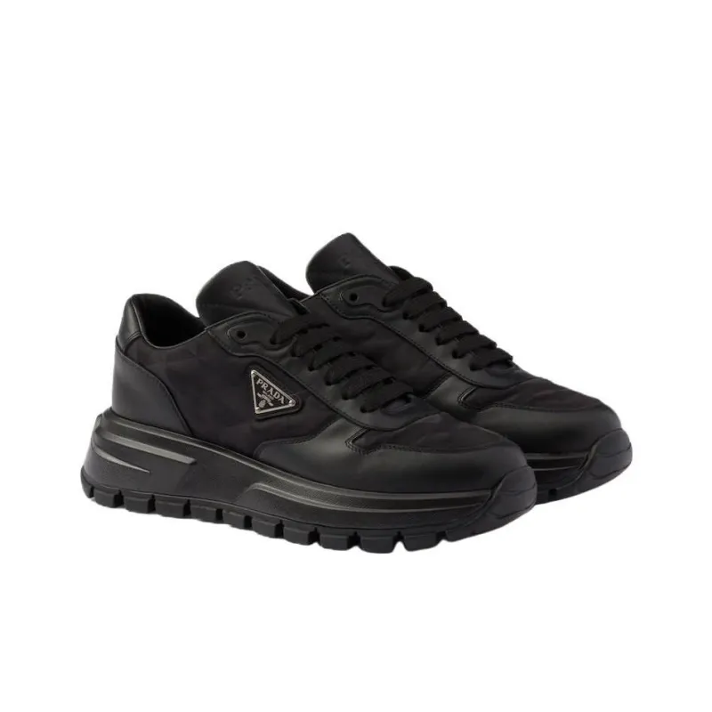 PRADA PRAX 1 Low Top Casual Shoes Women's Black-2