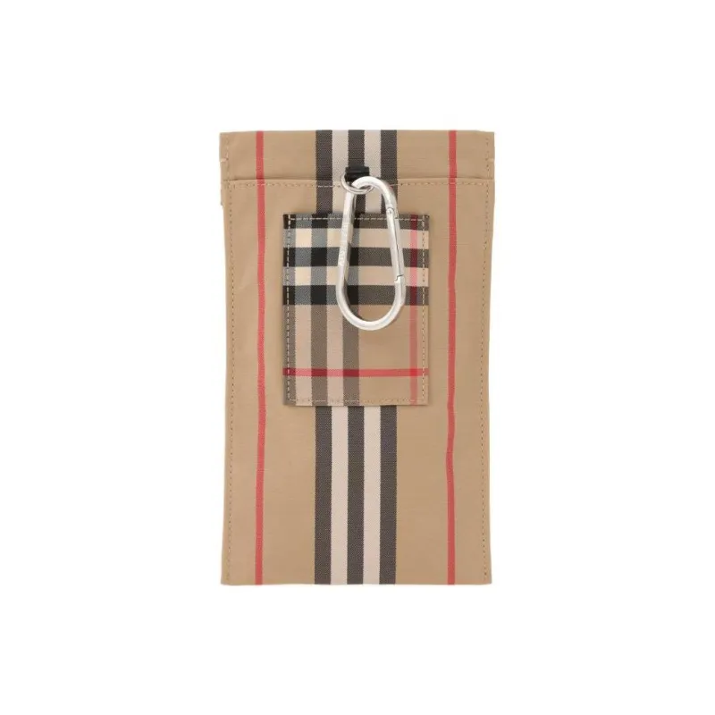 Burberry Fabric Coin Purse Women's Beige-3