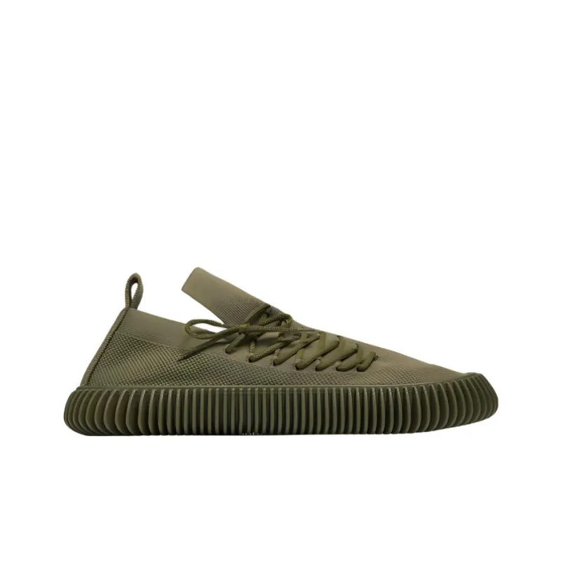 Bottega Veneta Ripple Fabric Trainer Khaki Green-1