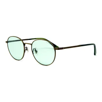 Police Titanium Oval Sunglasses Unisex Gold