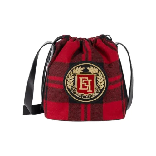 Elisabetta Franchi Wool With Polyamide Bucket Bags Crossbody Bag Shoulder Bag Women's Red