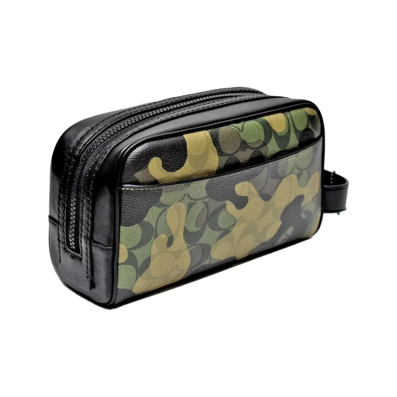 COACH Canvas With Calfskin Bag Accessory Small Size Men's Camouflage-3