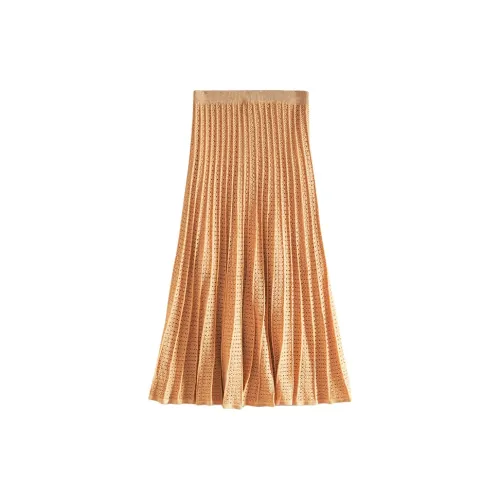 Sandro Casual Long Skirts Women's Gold